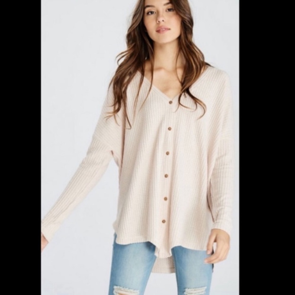 Urban Outfitters Waffle Knit Button Down